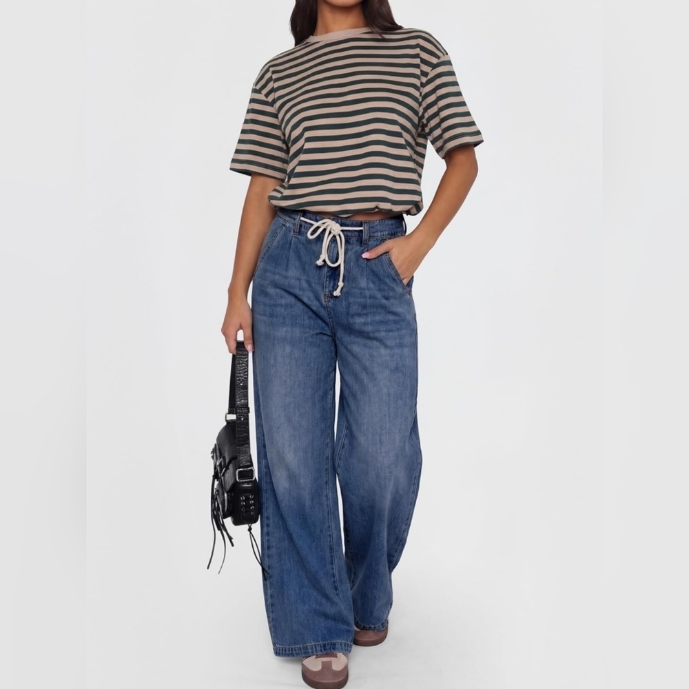 Classic Denim Wide Leg Jeans for Women